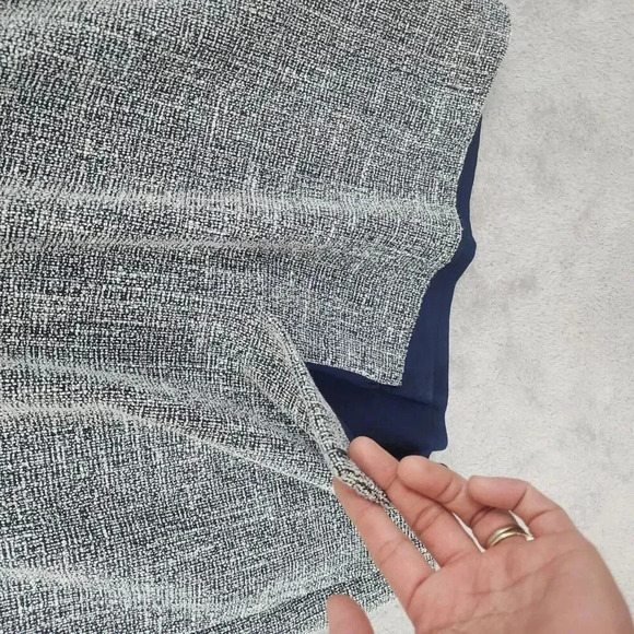 Banana Republic Womens Tweed Sleeveless Knee Sheath Dress Size 14 Gray 18PT - Picture 8 of 9